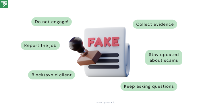 what can you do if you see a fake job on upwork?
