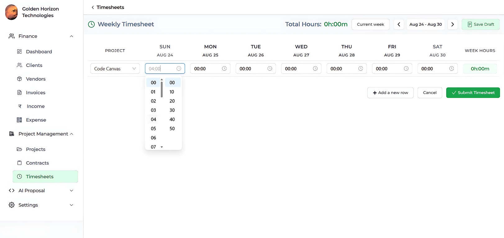 weekly timesheet