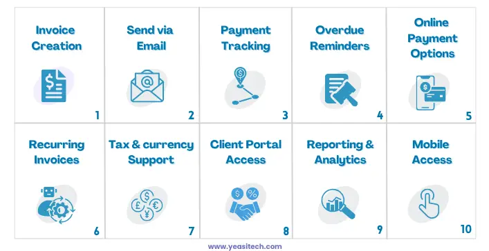 Key features of invoice management software
